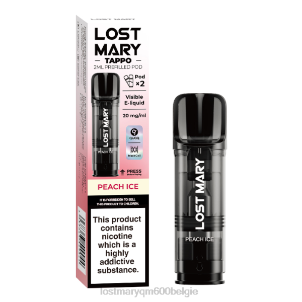 LOST MARY store verloren mary tappo voorgevulde peulen - 20 mg - 2 stuks 48446180 perzik ijs