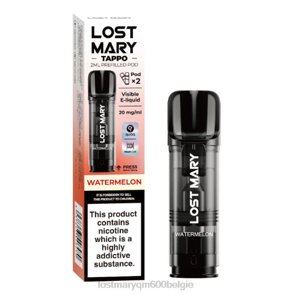 LOST MARY vape kopen verloren mary tappo voorgevulde peulen - 20 mg - 2 stuks 48446177 watermeloen