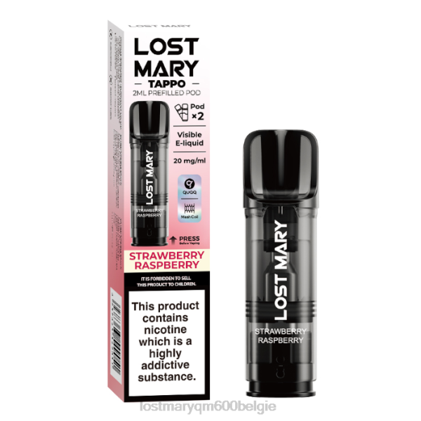 LOST MARY vapes kopen verloren mary tappo voorgevulde peulen - 20 mg - 2 stuks 48446178 aardbei framboos