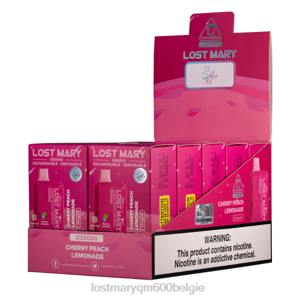 LOST MARY vape kopen belgie maria os5000 verloren 4844624 kersen perzik limonade