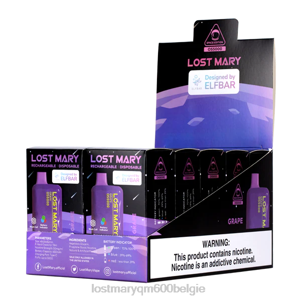 LOST MARY vape kopen belgie maria os5000 verloren 4844634 druif