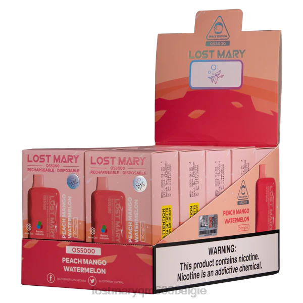LOST MARY vape kopen belgie maria os5000 verloren 4844654 perzik-mango-watermeloen
