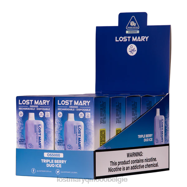 LOST MARY vape kopen belgie maria os5000 verloren 4844674 triple berry duo-ijs