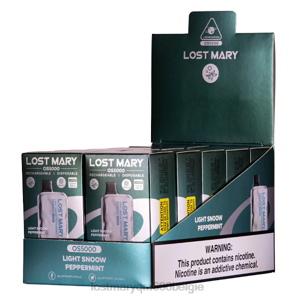 LOST MARY vape kopen belgie verloren mary os5000 glans 4844644 lichte sneeuwpepermunt