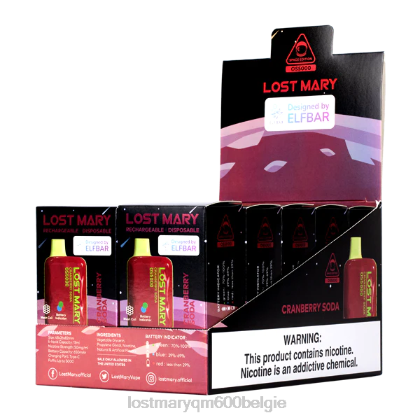 LOST MARY vape kopen maria os5000 verloren 4844627 cranberry frisdrank
