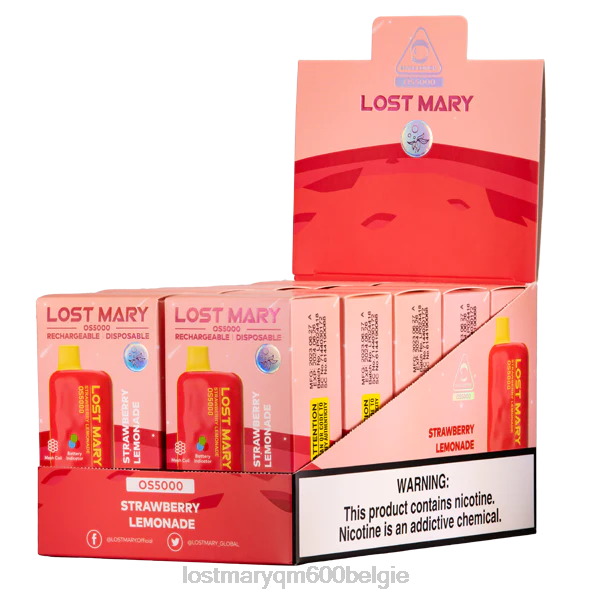 LOST MARY vapes kopen maria os5000 verloren 4844668 aardbeien limonade