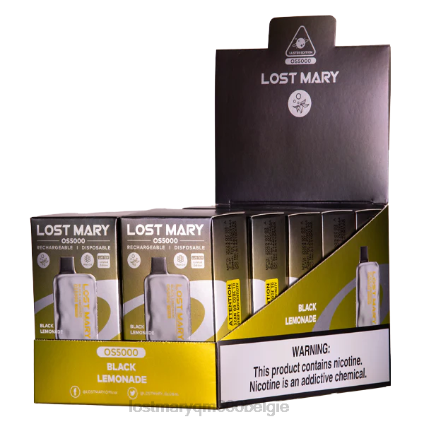 LOST MARY vapes kopen verloren mary os5000 glans 484468 zwarte limonade