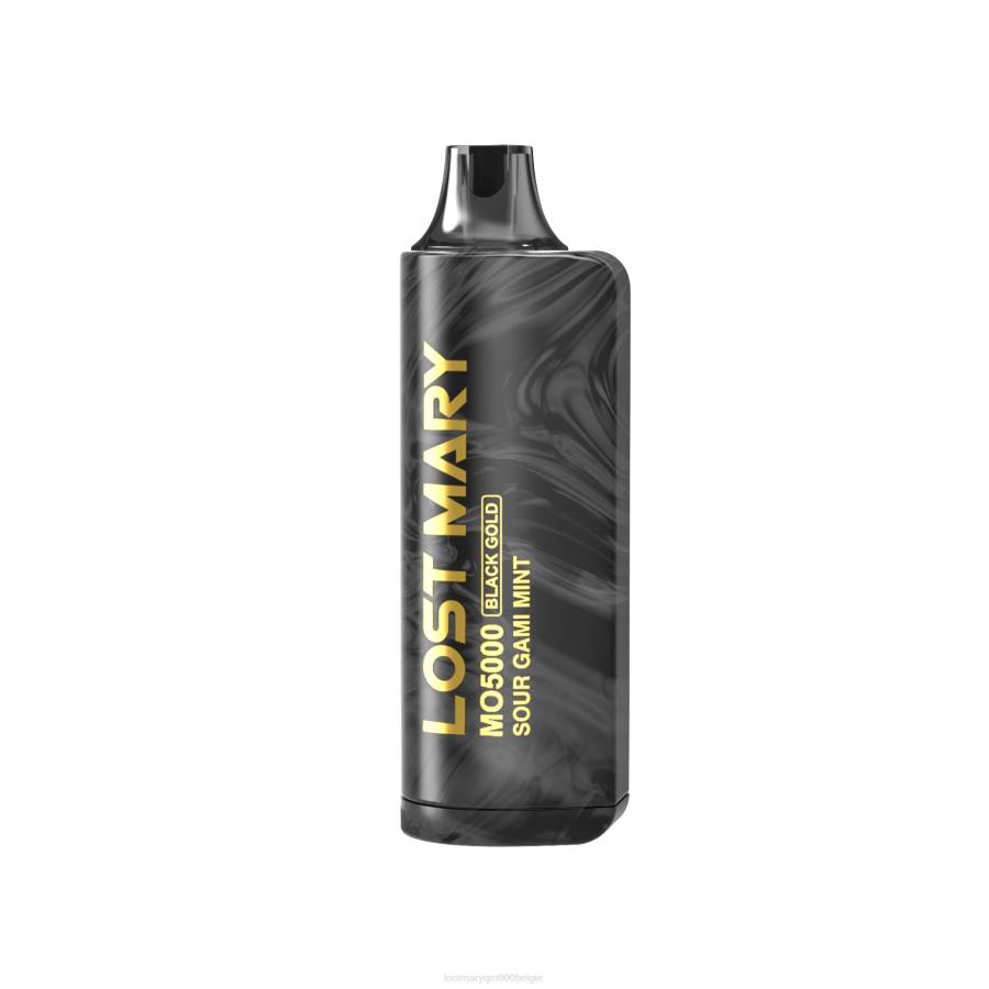 LOST MARY mo5000 zwart goud wegwerp 10ml 62RP4 zure gamimunt LOST MARY vape kopen belgie